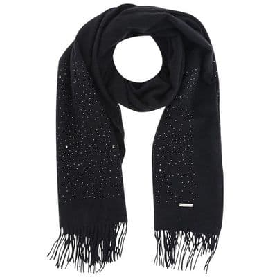 Equilibrium Black Sparkle Soft Feel Scarf 175 x 64cm – Gift Boxed Winter Scarf