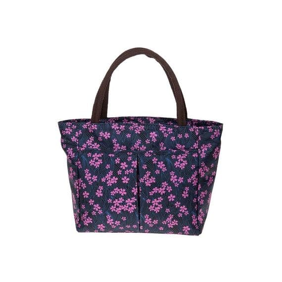 Equilibrium Cherry Blossom Waterproof Handbag Blue & Pink | Ladies Handbag