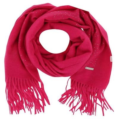 Equilibrium Soft Feel Pink Sparkle Scarf 175 x 64cm – Luxury Gift Boxed Winter Scarf