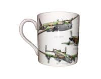 Fine China Mug War Planes featuring Lancaster, Wellington, Hurricane, Beaufort & Spitfire