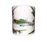 Fine China Mug War Planes featuring Lancaster, Wellington, Hurricane, Beaufort & Spitfire