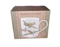 Fine China Mug War Planes featuring Lancaster, Wellington, Hurricane, Beaufort & Spitfire