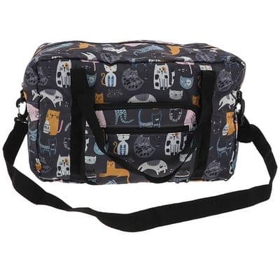 Folding Underseat Cat Design Cabin Holdall – Lightweight Travel Storage Bag