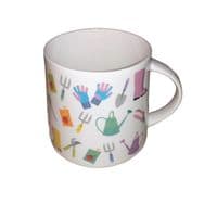 Garden Tools Mug by Wendy Jones-Blackett