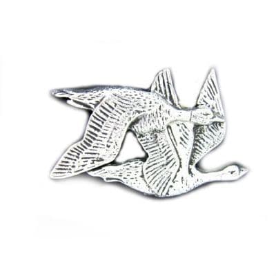 Geese Pewter Pin Badge