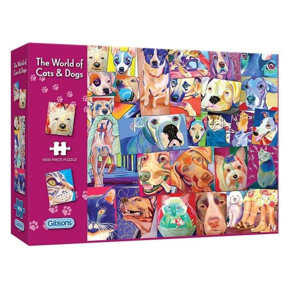 Gibsons 1000 Piece Jigsaw Puzzle – Cats & Dogs by Jody Wright