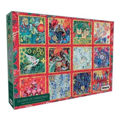 Gibsons 12 Days of Christmas 1000 Piece Jigsaw Puzzle – Emma Frances Grant Illustration