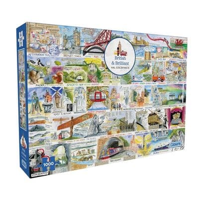 Gibsons British & Brilliant 1000 Piece Jigsaw Puzzle by Val Goldfinch UK