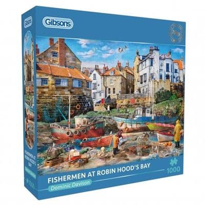 Gibsons Fishermen at Robin Hood’s Bay 1000 Piece Jigsaw Puzzle – Dominic Davison