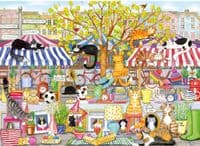 Gibsons Flea Market Moggies 1000 Piece Cat Puzzle for Adults UK