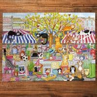 Gibsons Flea Market Moggies 1000 Piece Cat Puzzle for Adults UK