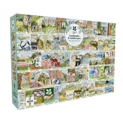 Gibsons National Trust Landmarks A–Z 1000 Piece Jigsaw Puzzle – Val Goldfinch