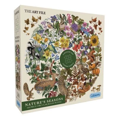 Gibsons Nature’s Seasons 500 Piece Circular Jigsaw Puzzle – Mindful Nature Art