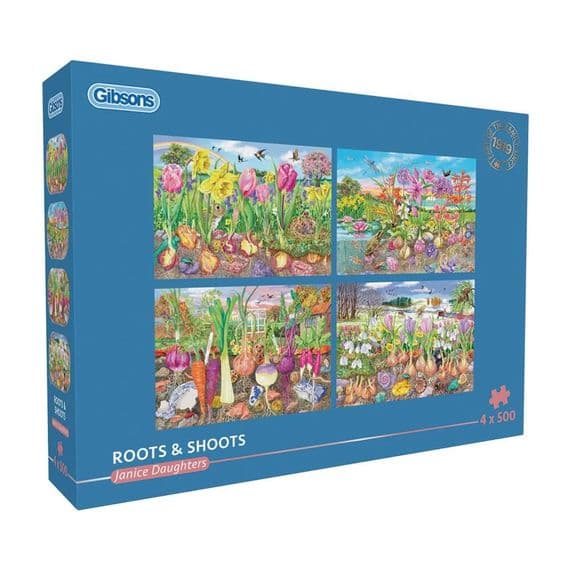 Gibsons 4 x 500 Piece Seasonal Garden Jigsaw Puzzle Set