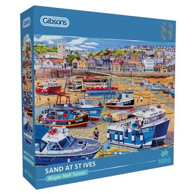 Gibsons Sand at St Ives 1000 Piece Jigsaw Puzzle – Roger Neil Turner Cornwall