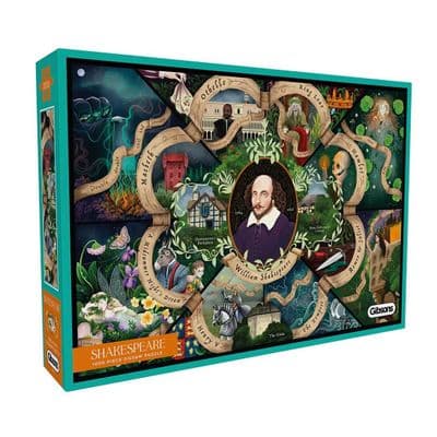 Gibsons Shakespeare 1000 Piece Jigsaw Puzzle – Anna Stead Illustrated Classic Plays
