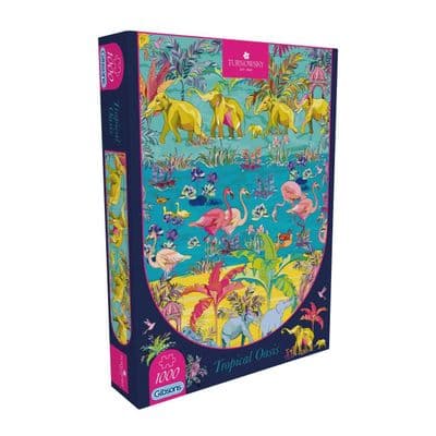 Gibsons Tropical Oasis 1000-Piece Jigsaw Puzzle – Colourful Wildlife & Nature Scene