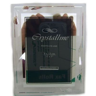 Glass Photo Frame. Photo Size 9cm x 13cm