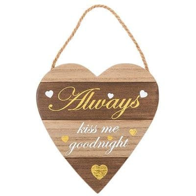 Golden Words Always Heart Plaque