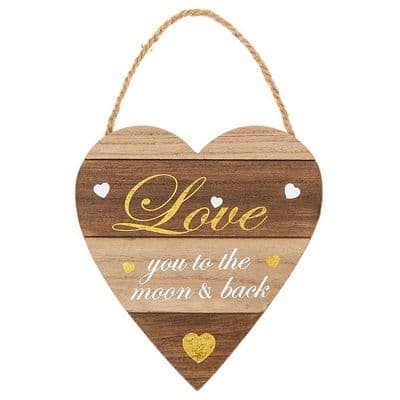 Golden Words Love Heart Plaque