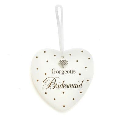Gorgeous Bridesmaid Heart Plaque