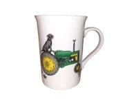 Green Tractor Fine China Mug & Coaster by Emma Lawrence