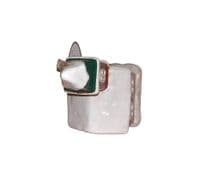 Handcrafted  Village Pottery Xmas Church Tealight Holder
