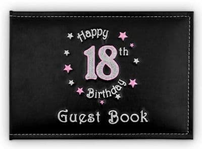 Happy 18th Birthday in Pink Guest Book