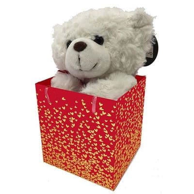 Hearts of Gold Bear in a Gift Bag