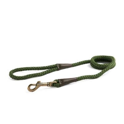 Heritage Rope Dog Lead Green – 107cm x 10mm Lightweight Nylon Rope Lead