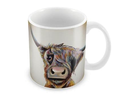 Highland Cow, Bad Hair Day Mug. By Adam Barsby.