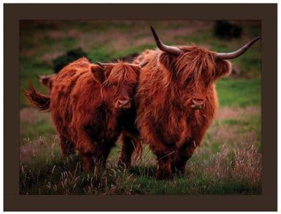 Highland Cow Faux Leather Lap Tray by Rural Roots