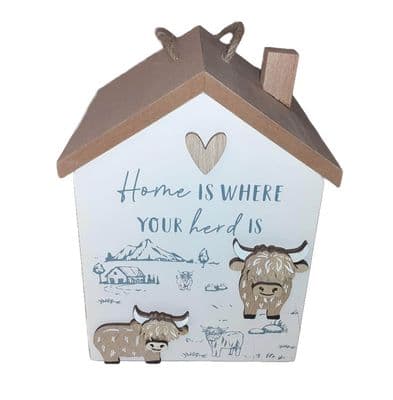Highland Cow House Doorstop