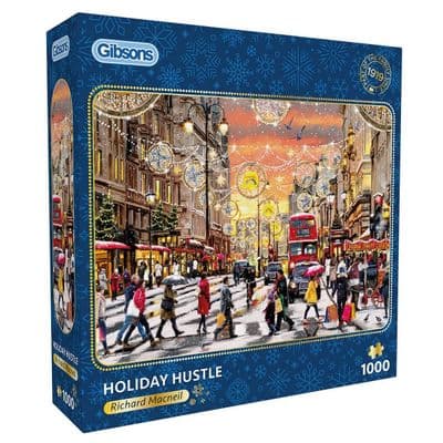 Holiday Hustle London Jigsaw Puzzle 1000 Piece by Richard Macneil – Gibsons Christmas Scene