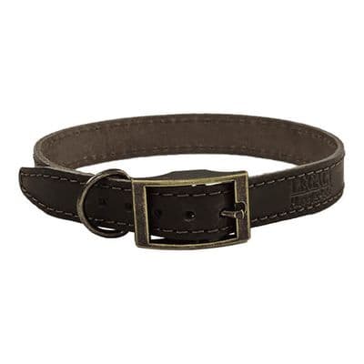 HugglePets Legacy Chocolate Leather Dog Collar X-Large 45–50cm | UK Handmade