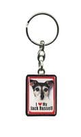 Jack Russell Metal Keyring