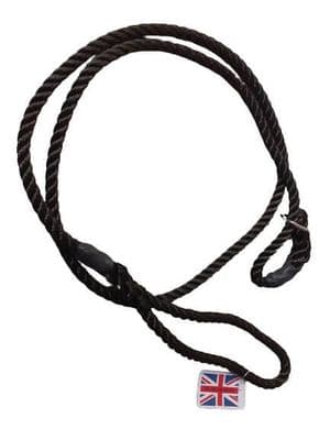 K J K Ropeworks MOD Olive 8mm Diameter, 1.5m Rope Slip Lead - Nickel Plated Fitting