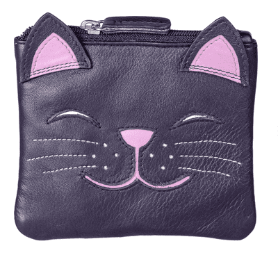 Leather Rosie the Cat Coin Purse