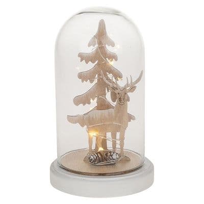LED Christmas Starlight Glass Dome Scene | Light Up Festive Winter Decoration