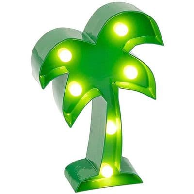 LED Small Palm Tree Light Ornament with Gift Box – Battery Powered Indoor Decoration