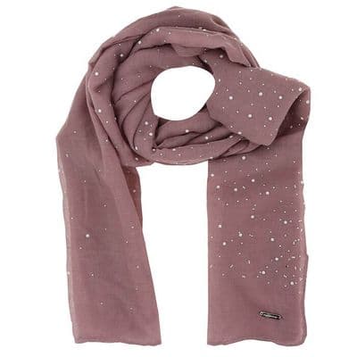 Luxury Equilibrium Starry Night Pink Scarf for Women – 180 x 70cm Boxed Christmas Gift