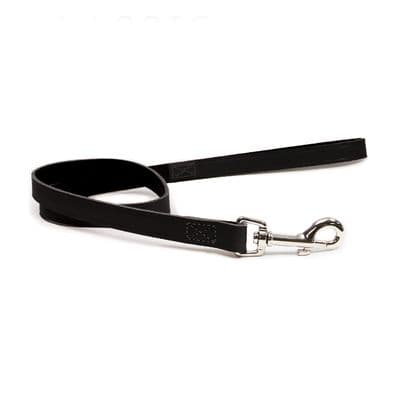 Luxury Leather Dog Lead Black 1m x 19mm – UK Made Strong Bridle Leather for Medium Dogs