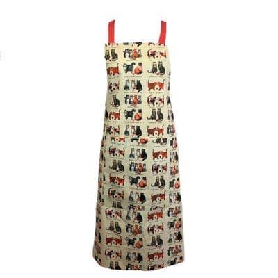 Marvellous Moggies Apron by Alex Clark – 100% Cotton Cat Print Kitchen Apron