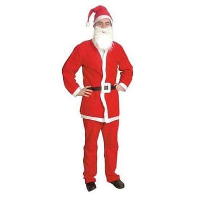Men's Santa 5 Piece Suit Costume