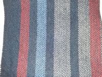 Men’s Stripes Fringed Scarf Red and Blue by Equilibrium for Men