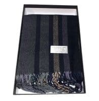 Men’s Stripes Fringed Scarf Yellow and Green by Equilibrium for Men