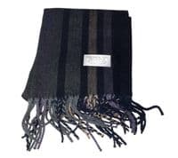 Men’s Stripes Fringed Scarf Yellow and Green by Equilibrium for Men