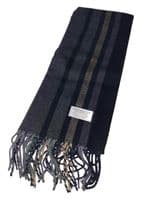 Men’s Stripes Fringed Scarf Yellow and Green by Equilibrium for Men