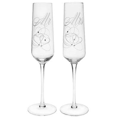 Mr & Mrs Champagne Flutes
