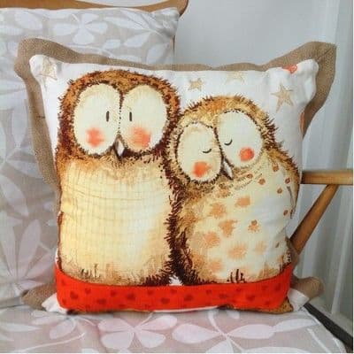 Owls Cushion By Alex Clark